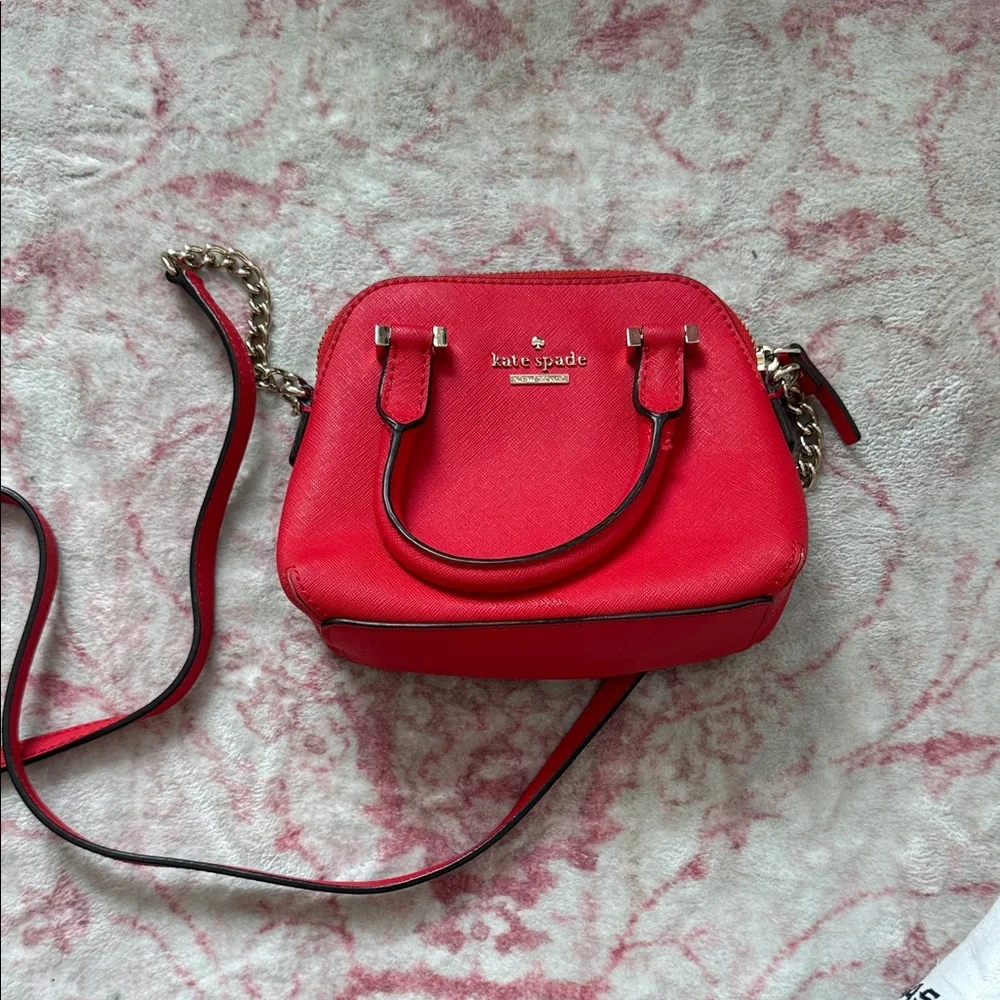 kate spade Red Mini Dome Satchel Crossbody